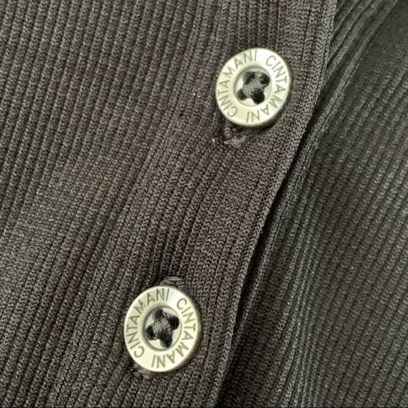 Cintamani Thermal Long Sleeve Henley Button Black Shirt Warm Button Tecnopile - Picture 6 of 11